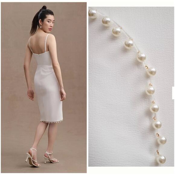 Helsi Coco pearl embellish bridal midi dress NWT XS - Picture 3 of 11